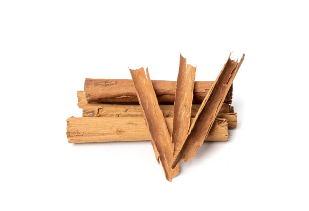 istock Broken Ceylon Cinnamon Isolated, Cinnamomum Verum Bark, Zeylanicum, Real Cinnamon Sticks 2199807738