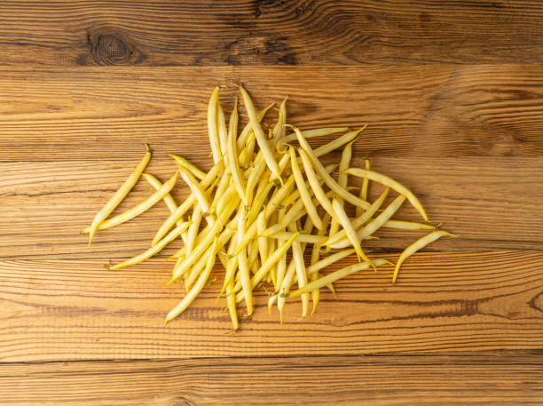 istock Yellow French Beans, Raw String Beans Pile, Fresh Wax Bean Pods 2199807766