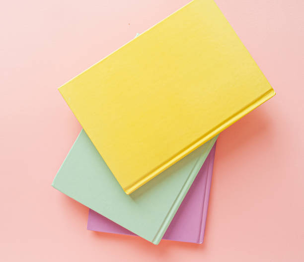Copybook Mockup, Pink Notebook on Office Desk with Copy Space for Text, Moleskin Template