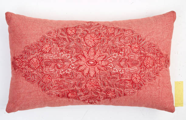 istock red pillow front isolated nature background with clipping path 2199808555