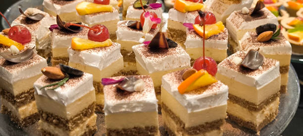 istock Cakes for snacks at receptions. Cakes are a popular party food. 2199810244