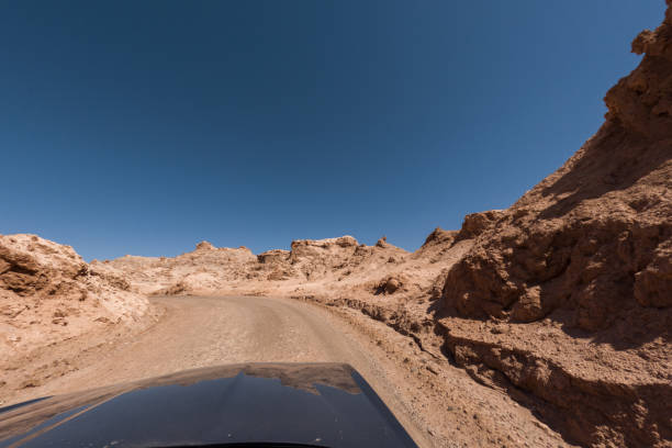 istock Off-Road Adventure on Desert Path with Clear Sky 2199811111