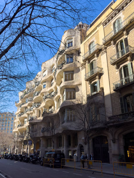 Casa Mila, also known as La Pedrera, The Stone Quarry by Catalan architect Antoni Gaudi. Commissioned in 1906 and a UNESCO’ World Heritage Site