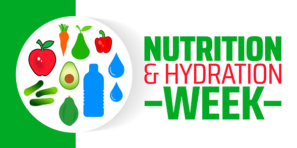 Hydration Week Nutrition And Hydration Week Background Banner Or Poster Design ...