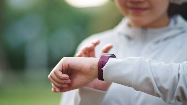 istock Teenage girl using smartwatch. 2199822671