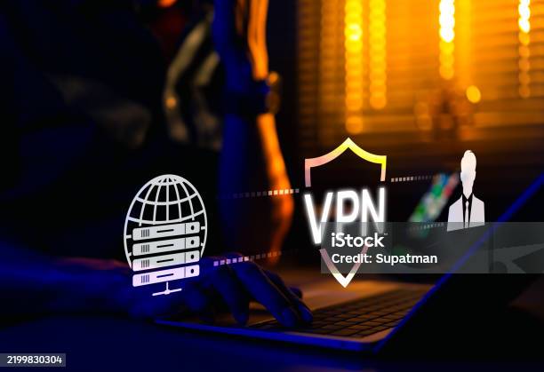 Vpn Kd Vpn Virtual Private Network Cybersecurity And Data Protection Concept ...