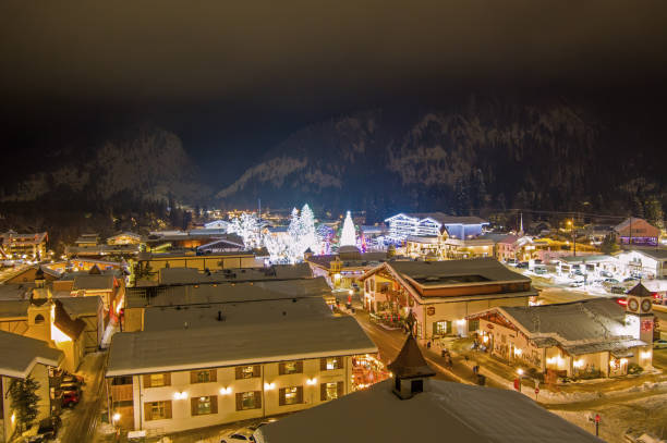 istock Leavenworth, Washington Christmas lights at night 2199830492