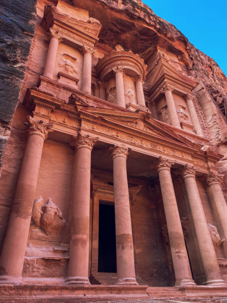 istock Majestic view to Al-Khazneh from below, Petra, Jordan 2199833194