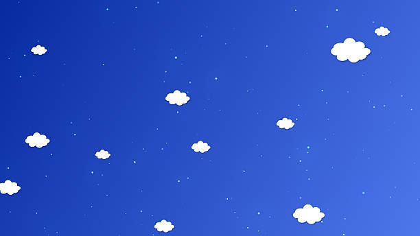 4K Cartoon clouds, Flat animation. Green screen, Chroma key. 4K stock video