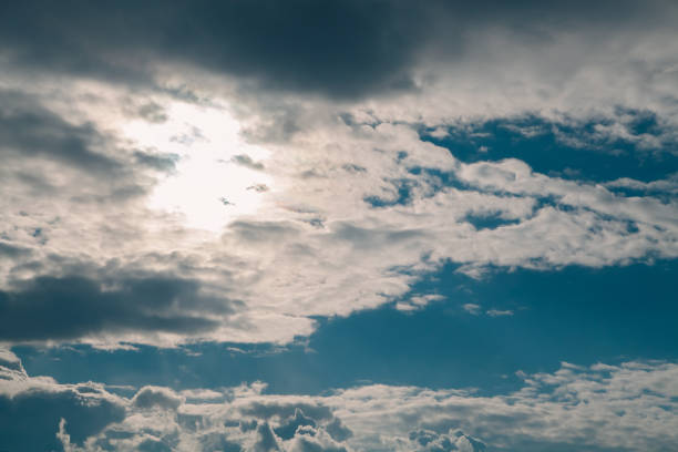 beautiful clouds in the evening sky