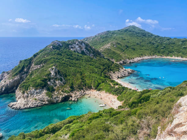 istock Panoramic view to Porto Timoni Beach, Corfu, Greece 2199840479