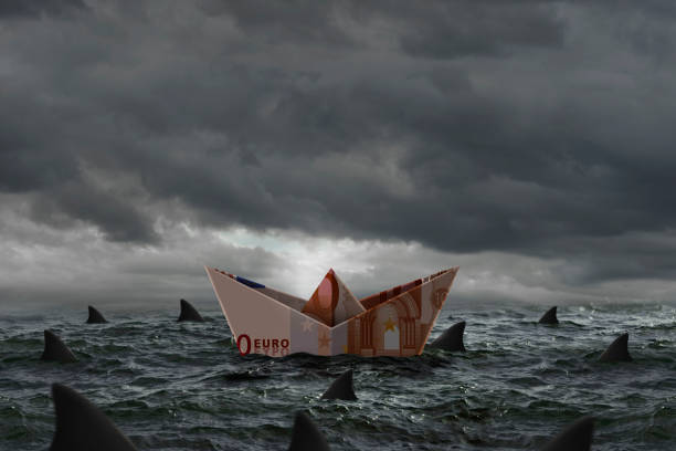 istock Boat made of Euro banknote paper 2199841582