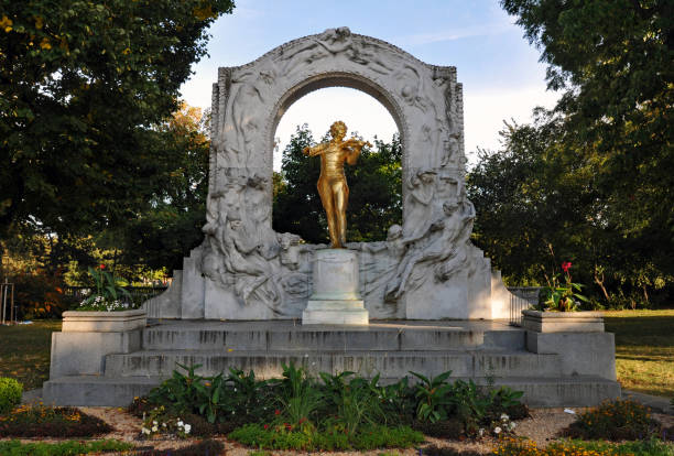 Old statue of young  man, from cemetery build in 1864 Czech Republic, background with copy space, full frame vertical composition