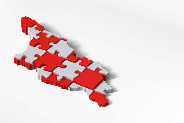 istock Georgia puzzle map with copy space promoting tourism and business 2199846429