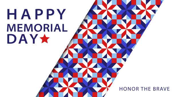 Memorial Day Background Template Memorial Day Background Template. Remember and Honor the day. USA memorial day celebration. American Holiday. Comes with a high resolution jpeg. patriotic quilt stock illustrations