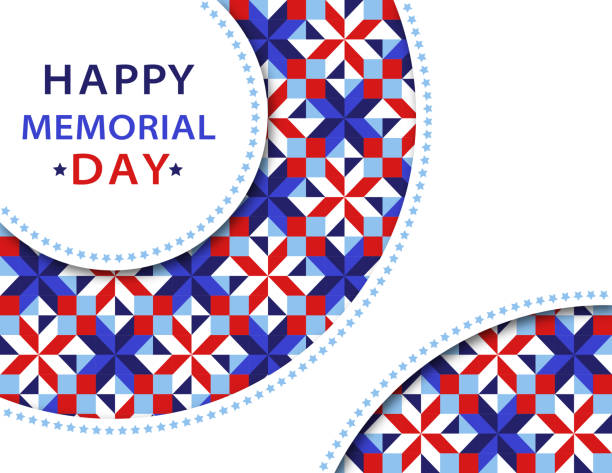 Memorial Day Background Template Memorial Day Background Template. Remember and Honor the day. USA memorial day celebration. American Holiday. Comes with a high resolution jpeg. patriotic quilt stock illustrations