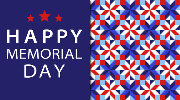 Memorial Day Background Template Memorial Day Background Template. Remember and Honor the day. USA memorial day celebration. American Holiday. Comes with a high resolution jpeg. patriotic quilt stock illustrations