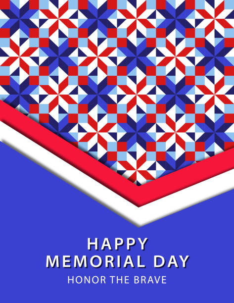 Memorial Day Background Template Memorial Day Background Template. Remember and Honor the day. USA memorial day celebration. American Holiday. Comes with a high resolution jpeg. patriotic quilt stock illustrations