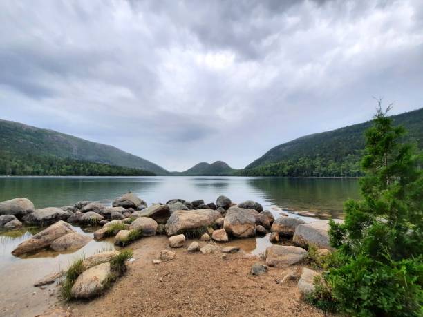 istock Moody sky over Jordan Pond 2199850720
