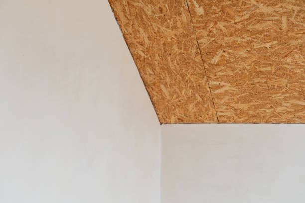 istock Room with an OSB ceiling and unfinished walls is under construction 2199877475