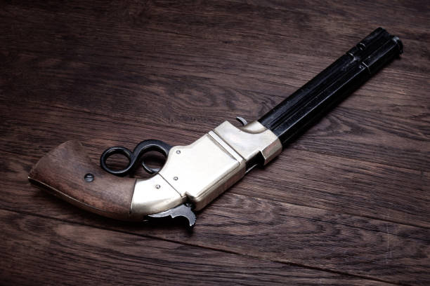 istock Old West vintage weapon - Volcanic Repeating Pistol 2199883052