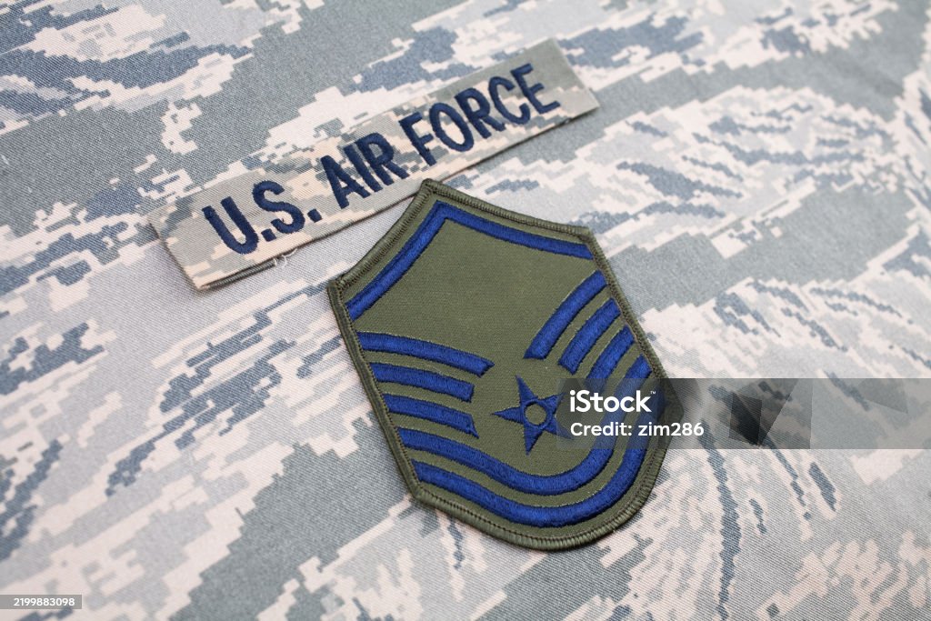 Us Air Force Master Sergeant Rank Patch On Desert Uniform Stock Photo Us Air Force Master Sergeant Rank Patch On Desert Uniform Stock Photo