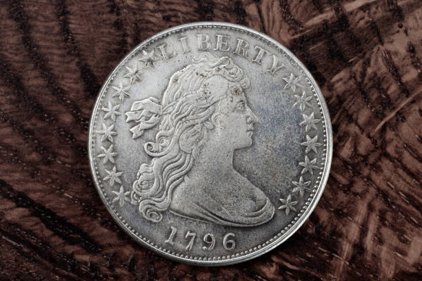 istock Old USA US silver dollar coin 2199883127