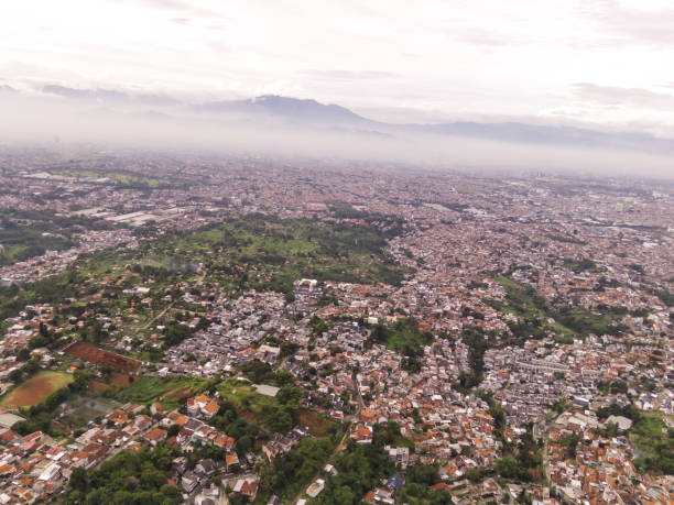 istock Aerial Landscape view of massive civilization and population 2199892702