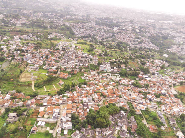 istock Aerial Landscape view of massive civilization and population 2199892865