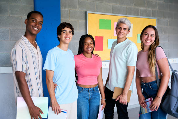 istock Portrait of a group of students looking at the camera. 2199898320