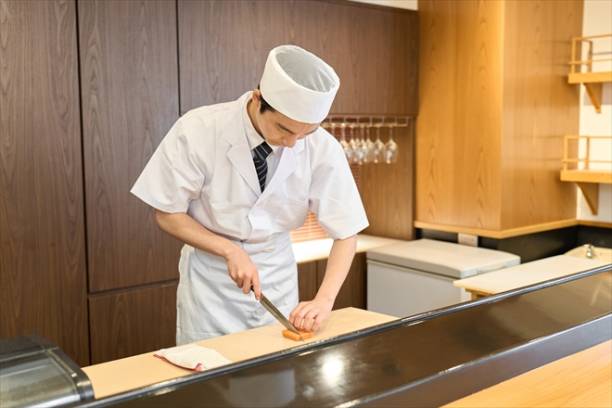 istock Japanese chef cooking in the kitchen 2199904105