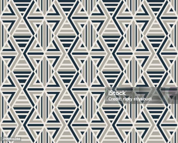 Repeating Geometric Tiles From Striped Triangles Pattern Design ...