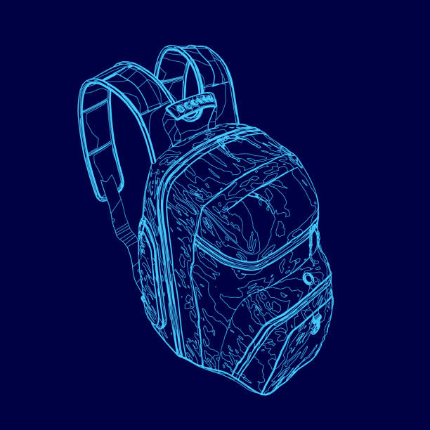 istock A blue backpack with a strap on the top. The backpack is made of a material that is not visible 2199911770