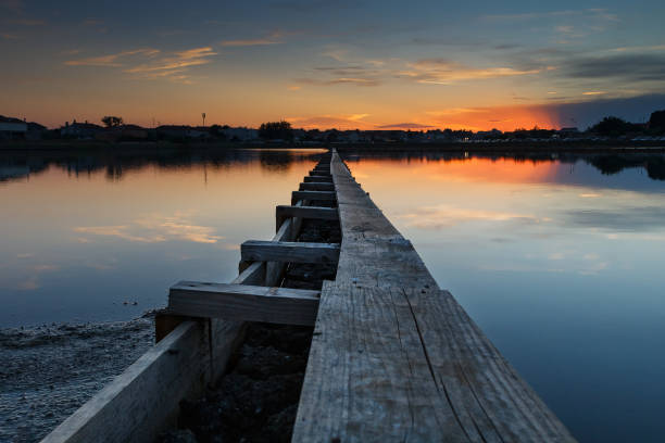 Wooden pier at sunset, Zadar, Croatia