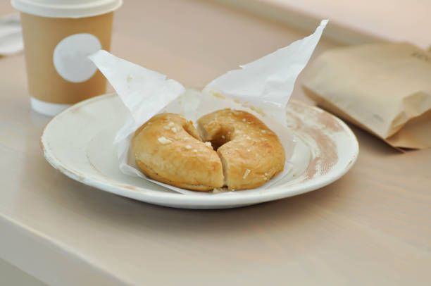 Bagel , almond Bagel or almond bread for serve