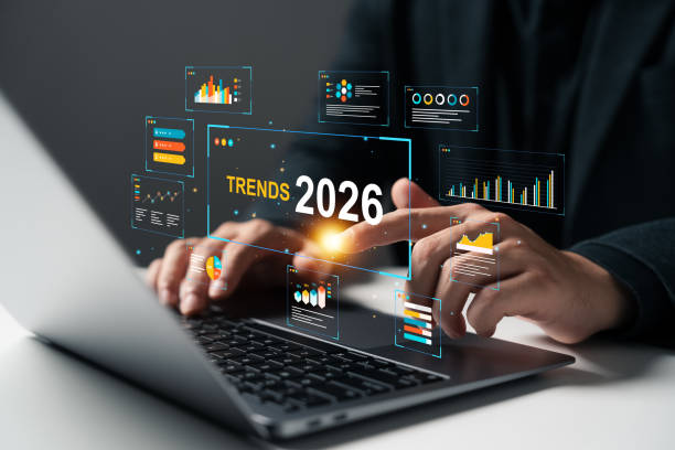istock Targeting for 2026 Trends, Businessman Evaluating Business Growth, Future Growth Graph Chart. 2199918338