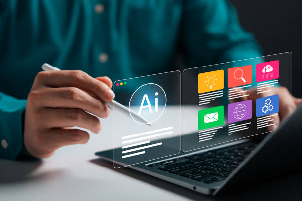 istock Humans use AI Artificial intelligence automation in their daily lives to help analyze data. 2199918489
