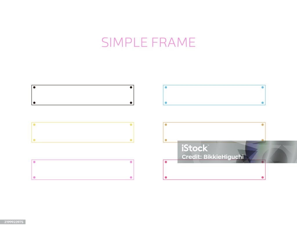 Smiple Frame Simple Frame Set Of 6 Stock Illustration - Download Image Now ...