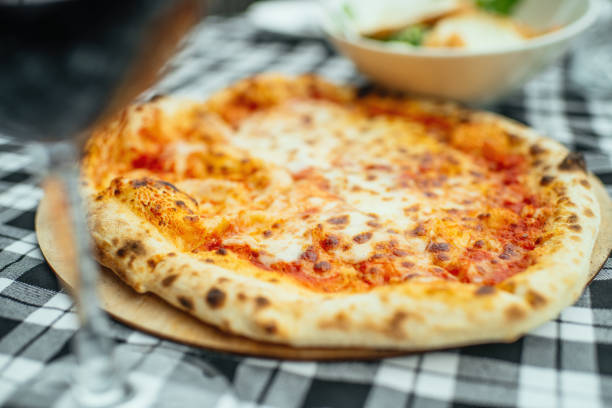istock Pizza Margherita in a cafe 2199925419