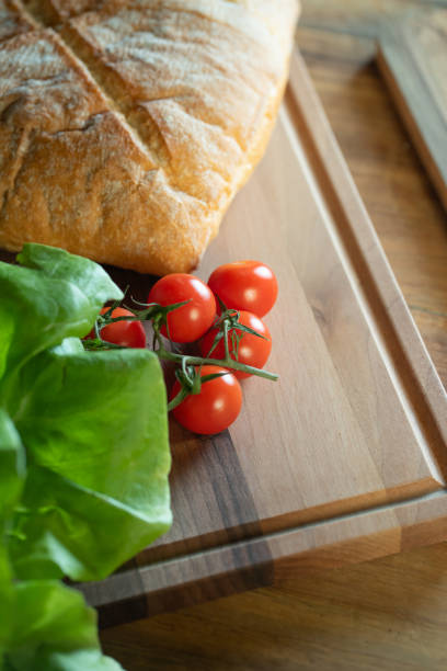 istock A composition of vegetable and bread on the table 2199933907