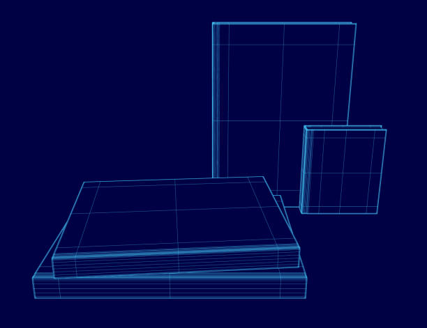 istock Blue books stacked on top of each other. The books are all the same size and shape 2199950316