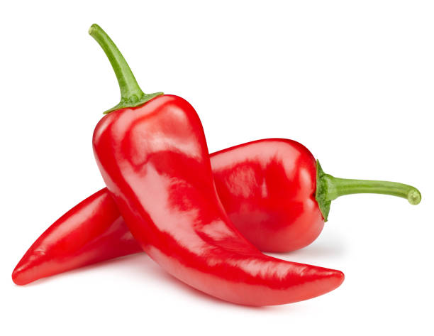 istock Ripe red hot chili peppers vegetable isolated 2199952619