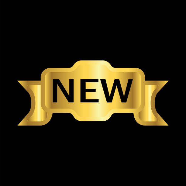istock gold color new ribbon, icon, flat, design, vector, illustrations, education, style, trendy, collections 2199957597