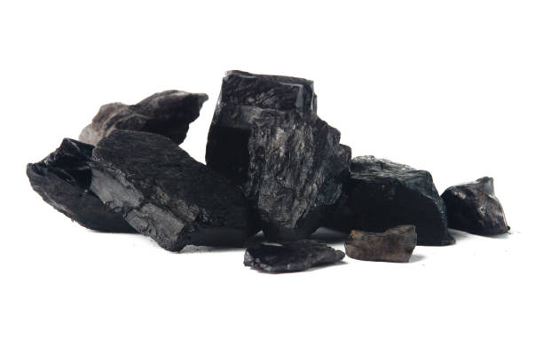 istock Pile of Black Coal Rocks Isolated on a White Background 2199959644