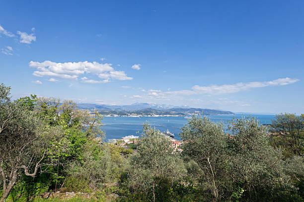 istock AERIAL OF LA SPEZIA TAKE FROM A HILL 2199959686
