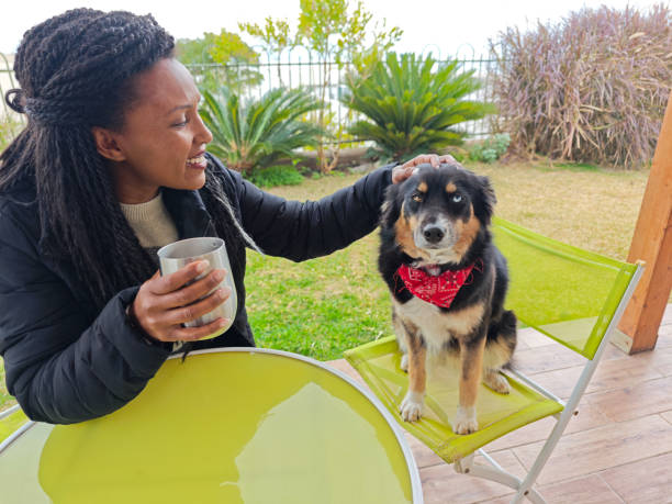 istock Cozy Outdoor Bonding with a Loyal Dog. 2199963897