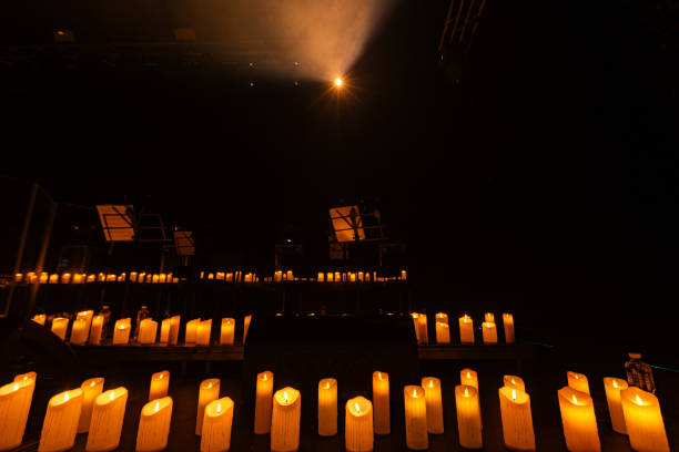 istock concert stage with lots of candles 2199965675