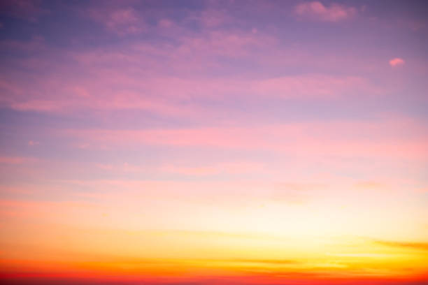 istock Beautiful , luxury soft gradient orange gold clouds and sunlight on the blue sky perfect for the background, take in evening,Twilight, Large size, high definition landscape photo 2199965840