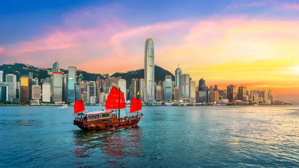istock Hong Kong cityscapse at sunset. 2199968791