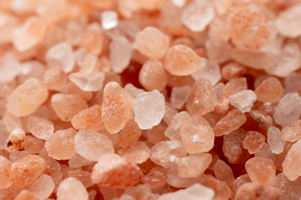 istock Macro close-up of Himalayan pink salt crystals 2199970524